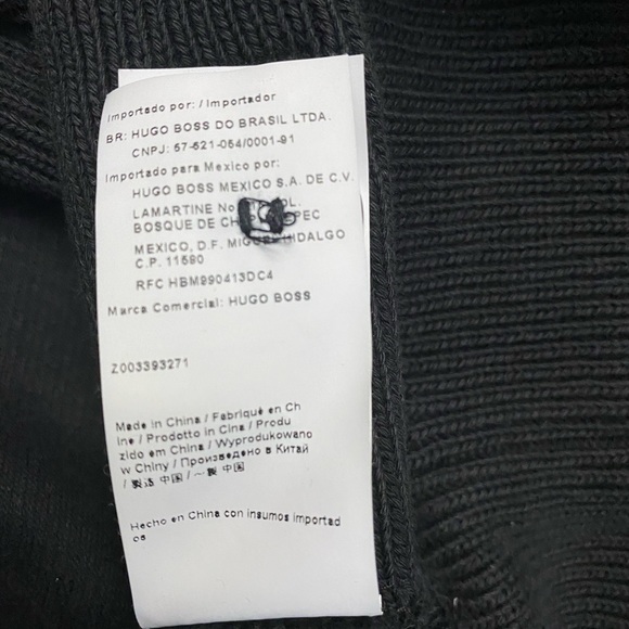 Hugo Boss Orange Cardigan shawl collar double-breasted  black sweater - Picture 8 of 9